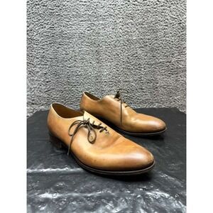 Barneys New York Leather Lace-Up Oxford Dress Shoes Brown Men Size 10 US